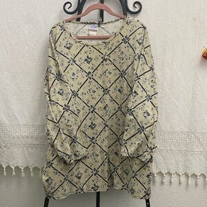 Vintage Extra Elements Abstract Print Top Women’s L Long Sleeve Retro